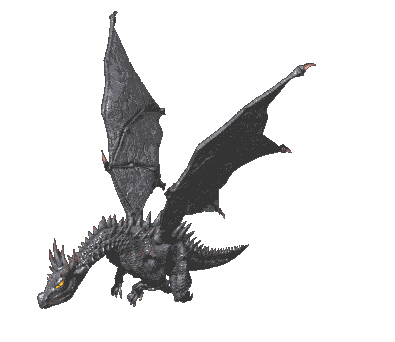 a flying grey dragon